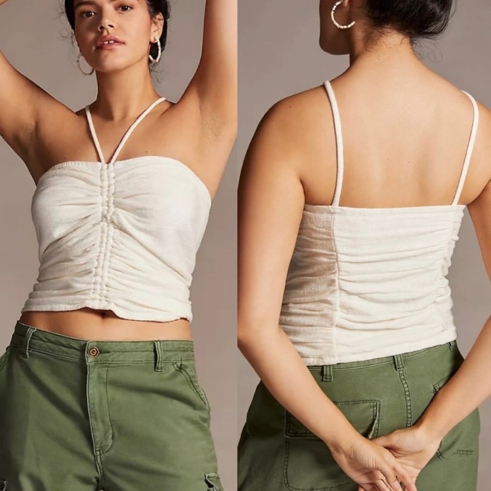 EUC Pilcro X Anthropologie Ivory Top
